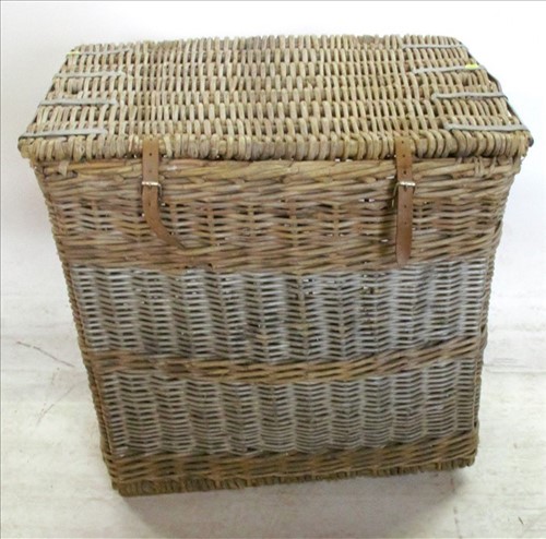 wicker laundry basket rectangular with lid