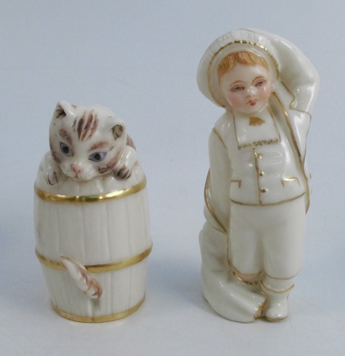 Two Royal Worcester candle snuffers, Cat auctions & price archive